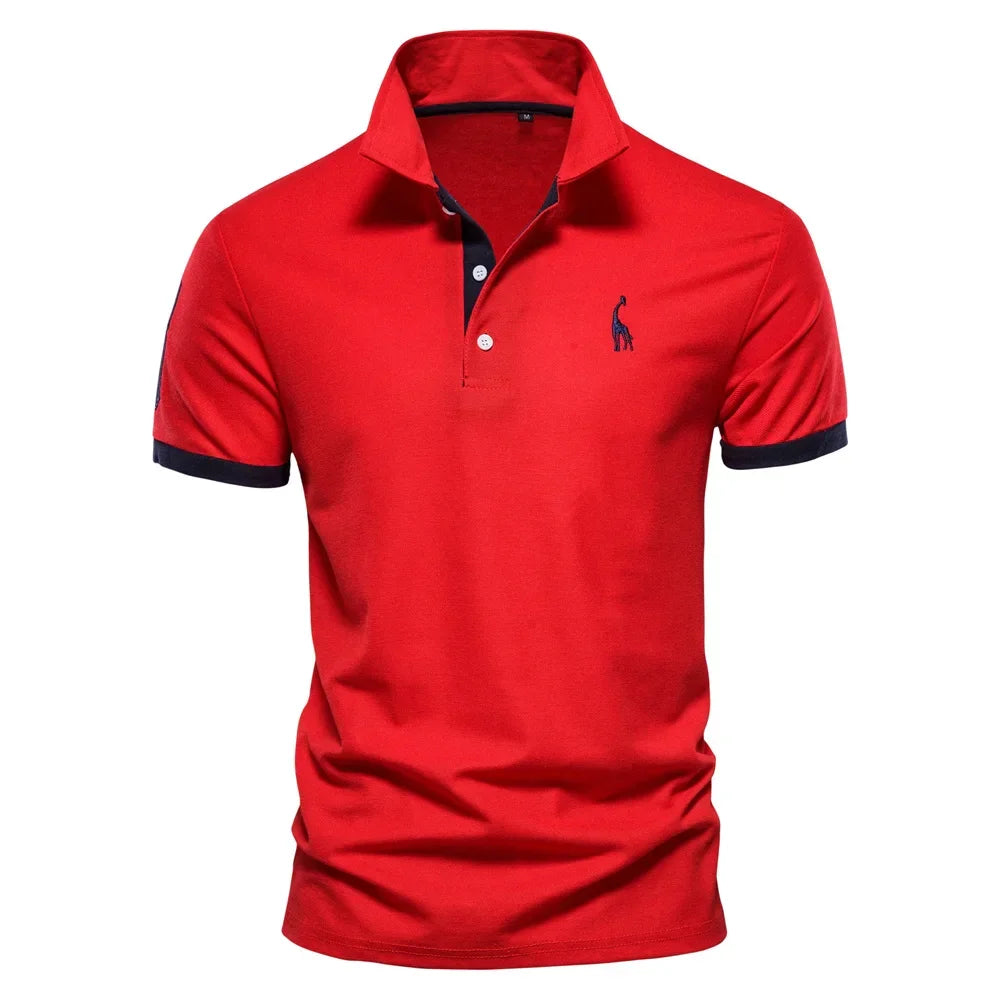 AIOPESON Embroidery 35% Cotton Polo Shirts for Men Casual Solid Color Slim Fit Mens Polos New Summer Fashion Brand Men Clothing - Evallys.com