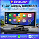 11.26 inch Car DVR 4K Dash Cam Dual Lens Wireless Carplay & Android Auto Video Recorder Monitor GPS Navigation 5G Wifi FM AUX - Evallys.com