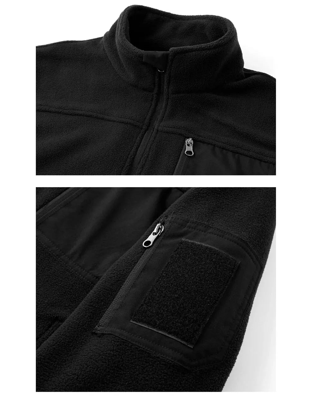 Winter Men Polartec Warm Jackets Casual Man Fleece Lined Windbreaker Coats Men Soft Shell Stand Collar Tactical Hiking Jackets - Evallys.com