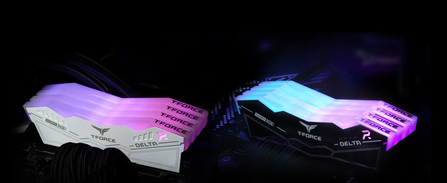 TEAMGROUP T-Force Delta RGB DDR5 Ram 32GB (2x16GB) 6000MHz PC5-48000 CL30 Intel XMP 3.0 & AMD Expo Compatible Desktop Memory - Evallys.com