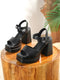 This year's new waterproof platform, super high heels, thick heels, straight buckle sandals, women's open toed shoes for summer - Evallys.com