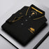 Men's Business Casual Short Sleeved Embroidered Solid Color Polo Shirt Fashionable Breathable Comfortable Summer Versatile Top - Evallys.com
