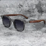 Sunglasses for Men Women's Trendy Retro Wood Grain Polarized UV Protection Eyewear Cycling Outdoor Street Photography - Evallys.com