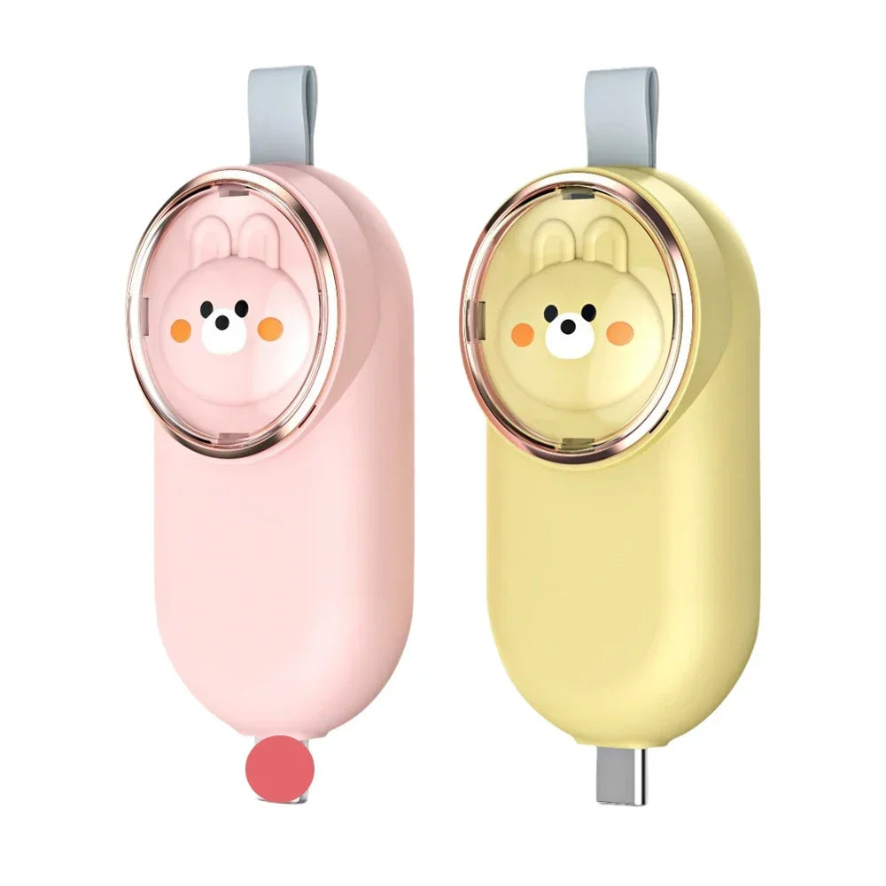 1000mAh Mini Power Bank Portable Mobile Phone Charger Fast Charging Type-C Port Power Bank Keychain for IPhone Samsungs Huaweii - Evallys.com