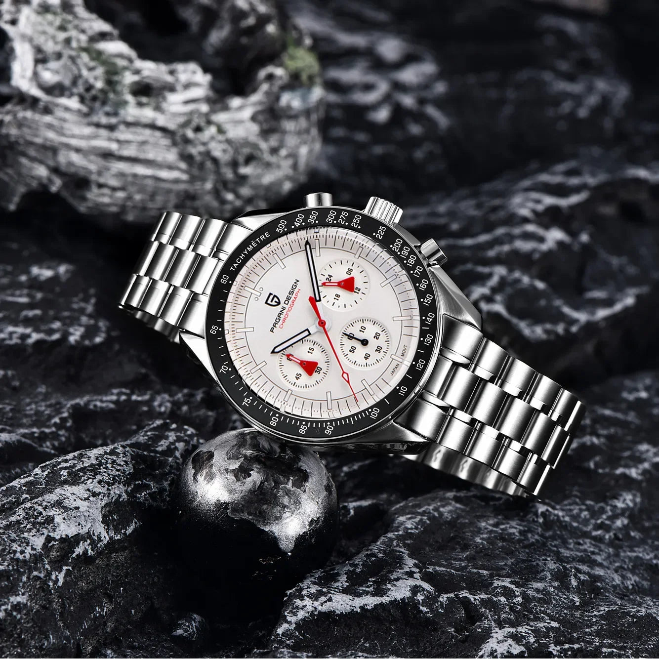 PAGANI DESIGN V4 New Quartz Men's Automatic Date Speed Chronograph Sapphire Mirror Sport Waterproof Watch All Steel VK63 Watches - Evallys.com