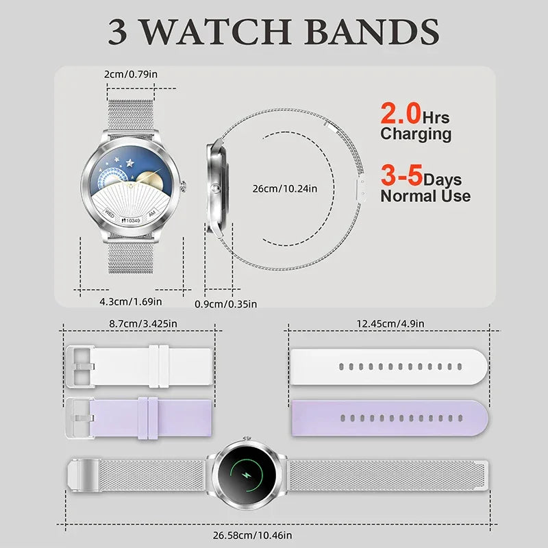 Smart Watch For women - Advanced Fitness Tracker with Wireless Call, Music Time Display, Step Counting, Calories Burned - Evallys.com