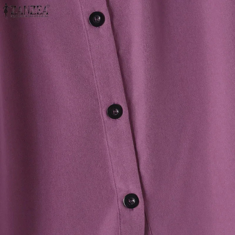 ZANZEA Women’s Abaya Blouse – Casual Islamic Long Sleeve Tops 2024 - Evallys.com