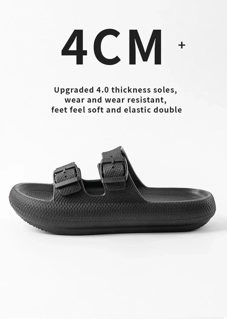 2025 Men’s Thick Sole Slippers – Non-Slip Shower & Indoor Sandals - Evallys.com