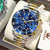 OLEVS Men's Watches Top Brand Luxury Watch for Men Original Waterproof Stainless Steel Chronograph Moon Phase Date Rota Dial - Evallys.com