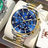 OLEVS Men's Watches Top Brand Luxury Watch for Men Original Waterproof Stainless Steel Chronograph Moon Phase Date Rota Dial - Evallys.com
