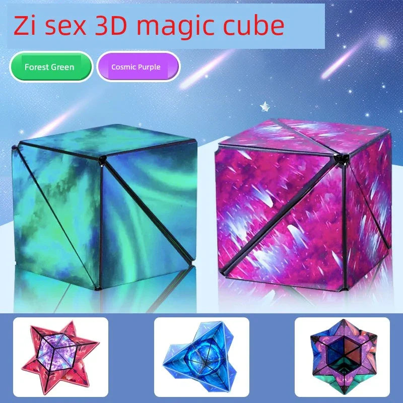 Variety Magnetic Cube Infinite Flip Deformation 3D Geometric Three-Dimensional Thinking Training Kids Educational Toy Boy - Evallys.com