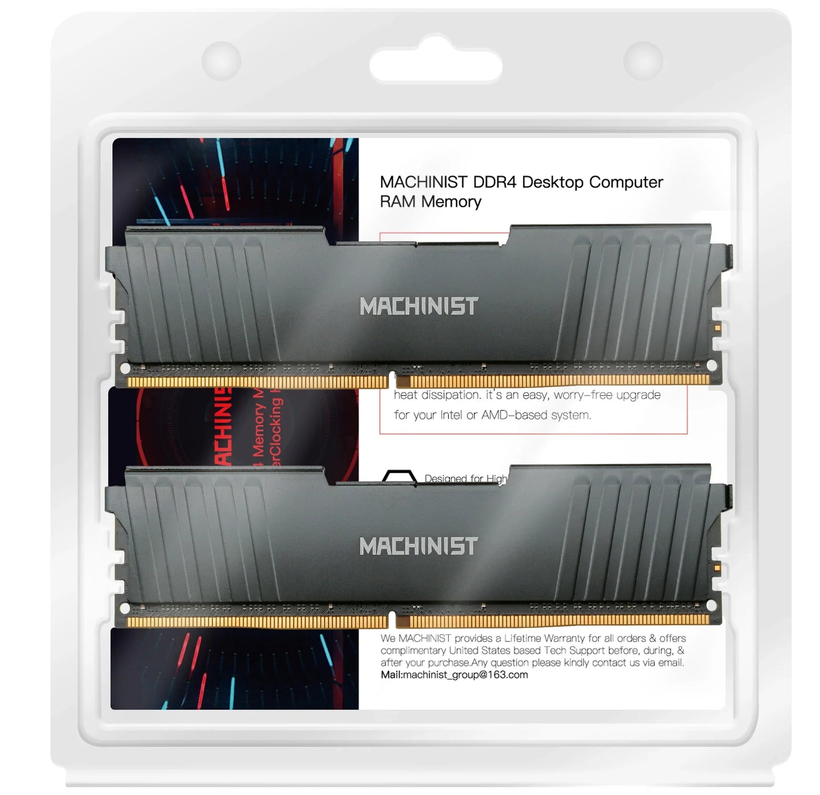 MACHINIST DDR4 RAM 8GB 16GB 2133HMz 2666HMz 3200mhz Desktop Memory with Heat Sink DDR4 RAM PC DIMM for all motherboards - Evallys.com