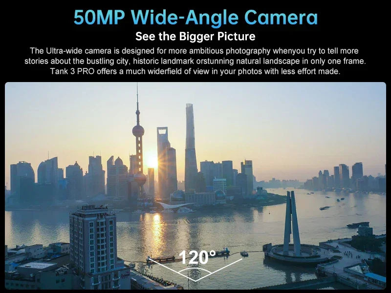 Unihertz Tank 3 Pro 8849 Projector Smartphone Android 14 5G Phone, 32GB 512GB, 200MP Camera, Dimensity 8200, IP68, Bluetooth 5.3 - Evallys.com