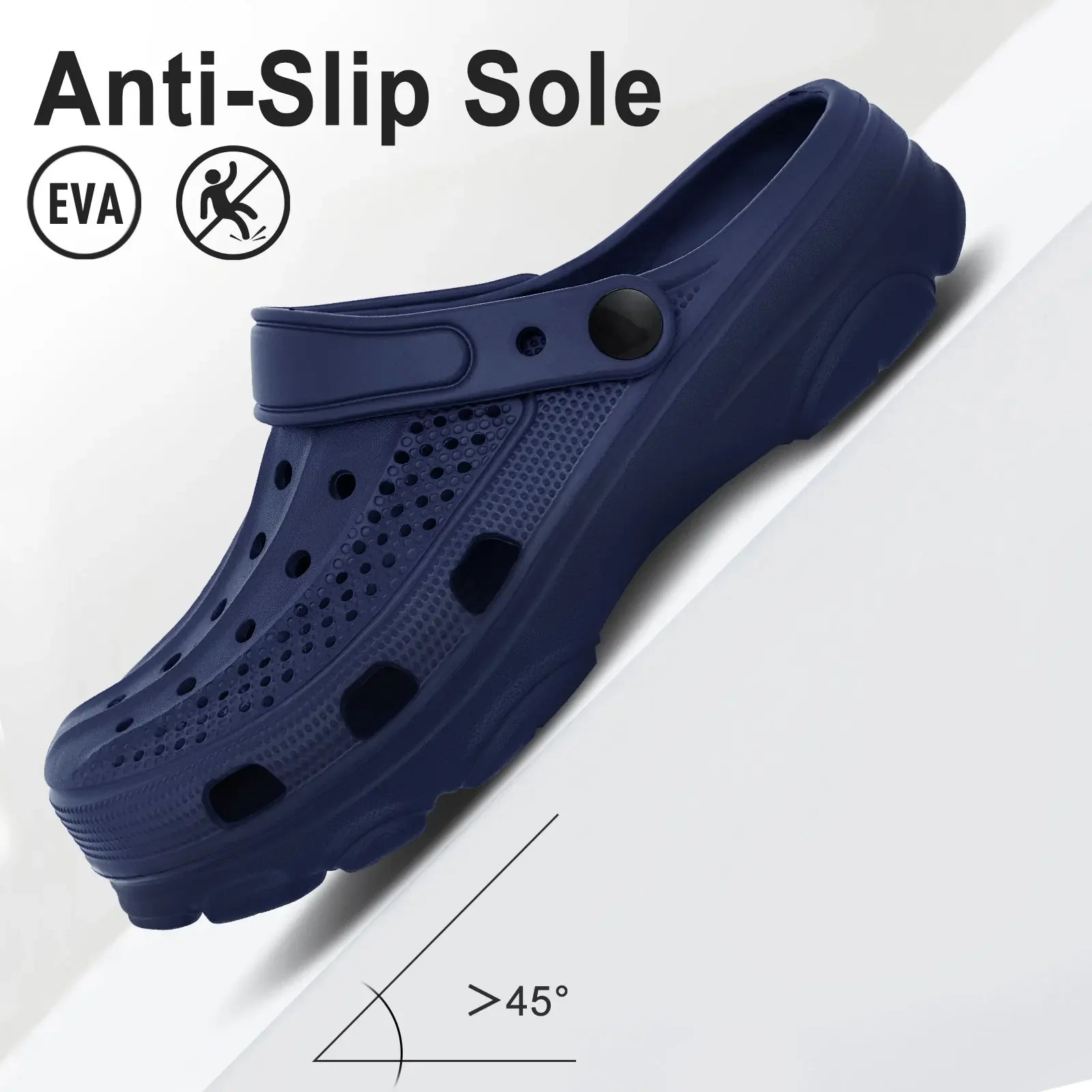 Comwarm Men’s Clogs – Breathable Non-Slip Garden & Beach Sandals - Evallys.com