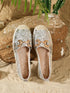 Women’s Round Toe Platform Flats – Woven Espadrilles for Casual Wear - Evallys.com