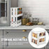 1 PC spice storage rack,90 degree swivel item storage rack, countertop 2 tier storage rack,small storage and organizer rack