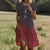Ethnic Print O-Neck Midi Dress – Summer Casual Beach Vacation Wear - Evallys.com