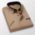 TFETTER Summer Business Shirt Men Short Sleeves Button Up Shirt Turn-down Collar Casual Shirts Mens Clothing Plus Size 5XL - Evallys.com