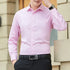 New Plus Size Men Solid Color Business Shirt Fashion Classic Basic Casual Slim White Long Sleeve Shirt Brand Clothes - Evallys.com