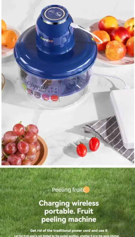 Automatic Fruit Peeler Machine Wireless Portable  Grape/Apple/ Garlic/plum/Peach Peeler for Home, Fast & Easy Kitchen Gadget