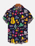 2024 Fashion Men's Hawaiian shirts Mexican Style Colorful Graffiti Art Poster Prints Short Sleeve Shirt Hawaii style clothing - Evallys.com