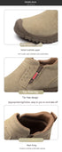 Mens Work Boots Composite Toe Safety Footwear Metatarsal Guard Puncture-Proof Construction Work Shoes Anti-Slip Rubber Outsole - Evallys.com