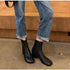 2024 Autumn Winter Soft Leather Split toe Tabi Women Ankle Boots Fashion Thick High heels Chunky Shoes Ins Style Short Booties - Evallys.com