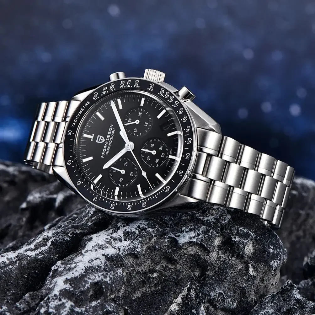 PAGANI DESIGN 2024 New Men's Watches Top Luxury Quartz Watch For Men Auto Date Speed Chronograph AR Sapphire Mirror Wrist watch - Evallys.com
