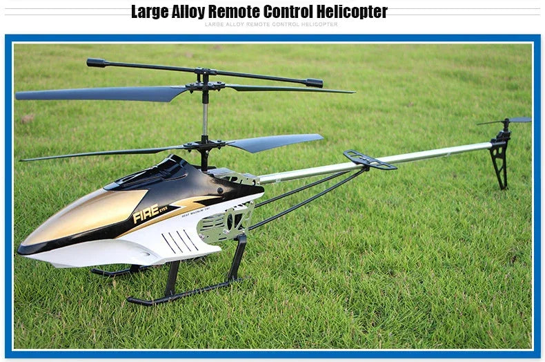Rc Helicopter With Remote Control Extra Durable Big Plane Toy For Kids Drone Model Outdoor 3.5CH 80cm Aircraft Large Helicoptero - Evallys.com