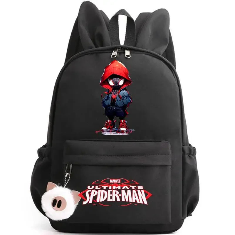 Spider Man Backpack for Girls Boys Teenager Children Rucksack Casual School Bags Travel Rabbit Ears Backpacks Mochila Travel Bag - Evallys.com