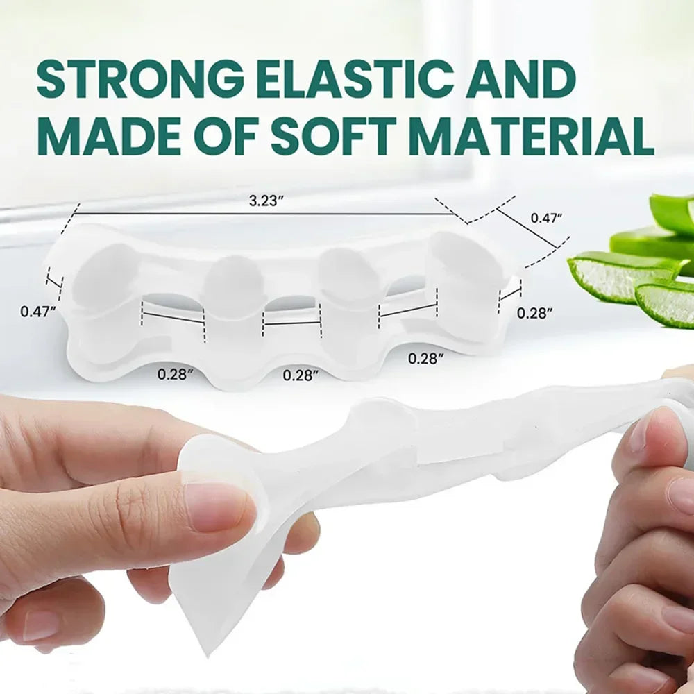 1 Pair Silicone Toe Separator, Bunion Corrector,Hammer Toe Corrector, Soft Silicone Material for Toe Separation Foot Care Tool - Evallys.com