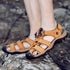 Men’s Genuine Leather Summer Sandals – Casual Outdoor Beach Shoes - Evallys.com