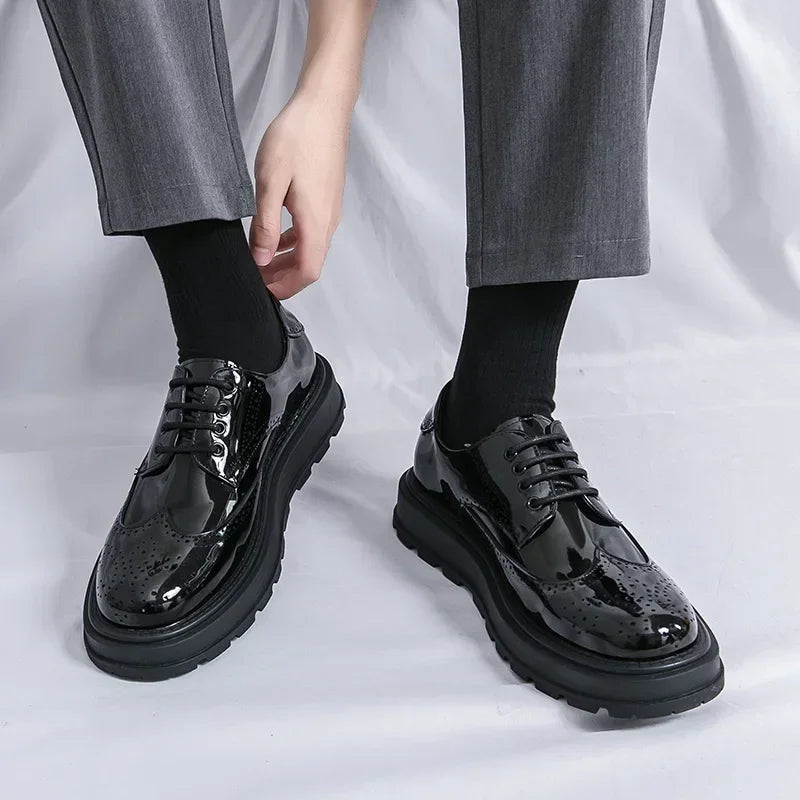 Green Patent Leather Oxford Shoes – Men’s Formal Business Dress Shoes - Evallys.com