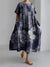 Harajuku Floral Print Women’s Dress – Loose Fit Ankle-Length Casual - Evallys.com