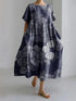 Harajuku Floral Loose Dress – Women's Mid-Calf Summer Party Wear - Evallys.com