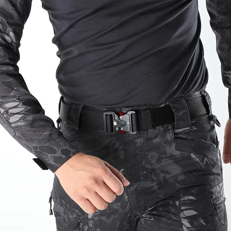 2pcs Versatile Men's Tactical Belts - Durable, Adjustable Design - for Outdoor Hunting & Sports Enthusiasts - Evallys.com