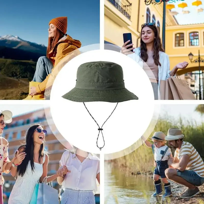 Men’s UV Protection Folding Bucket Hat – Waterproof Outdoor Sun Hat - Evallys.com