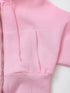 TRAF 2024 Spring Female Casual Hoodies Zipper Coats+Elastic Waist Baggy Pants 2 Pieces Set Elegant Loose Solid Pink Grey Pants - Evallys.com