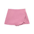 TRAF Asymmetrical Skort – High Waist Black Mini Skirt Shorts - Evallys.com