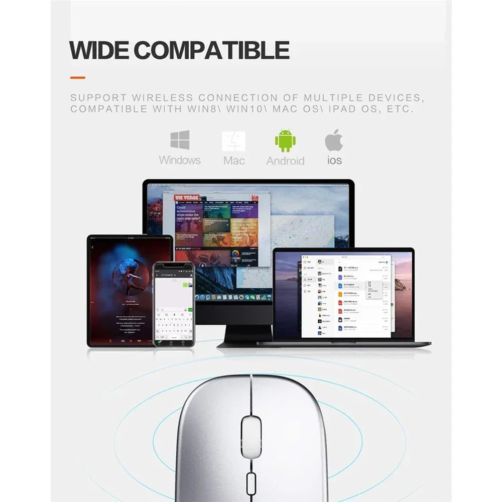 2.4Ghz Wireless Gaming Mouse Single Mode Battery Mouse With USB Receiver For PC Laptop Notebook Adjustable DPI Home&Office Mice - Evallys.com