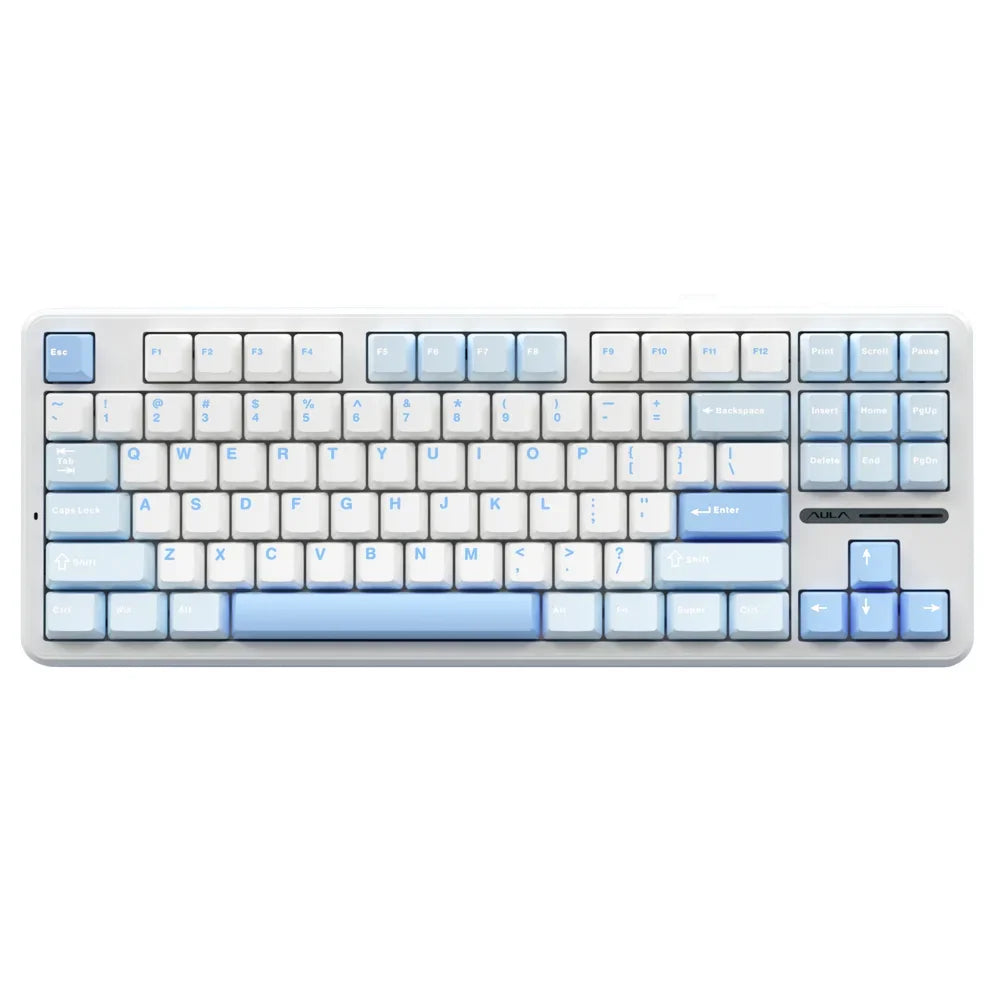 AULA F87 Pro Mechanical Keyboard 3 Mode 2.4G/USB/Bluetooth Tri Mode Wireless Gaming Keyboard 87 Key Hotswap RGB Gasket Keyboard - Evallys.com