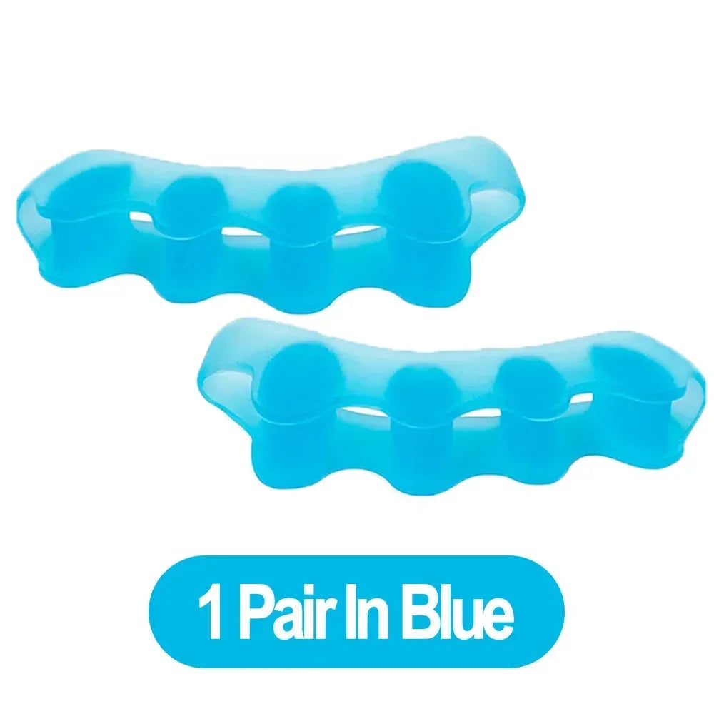 1 Pair Silicone Toe Separator, Bunion Corrector,Hammer Toe Corrector, Soft Silicone Material for Toe Separation Foot Care Tool - Evallys.com