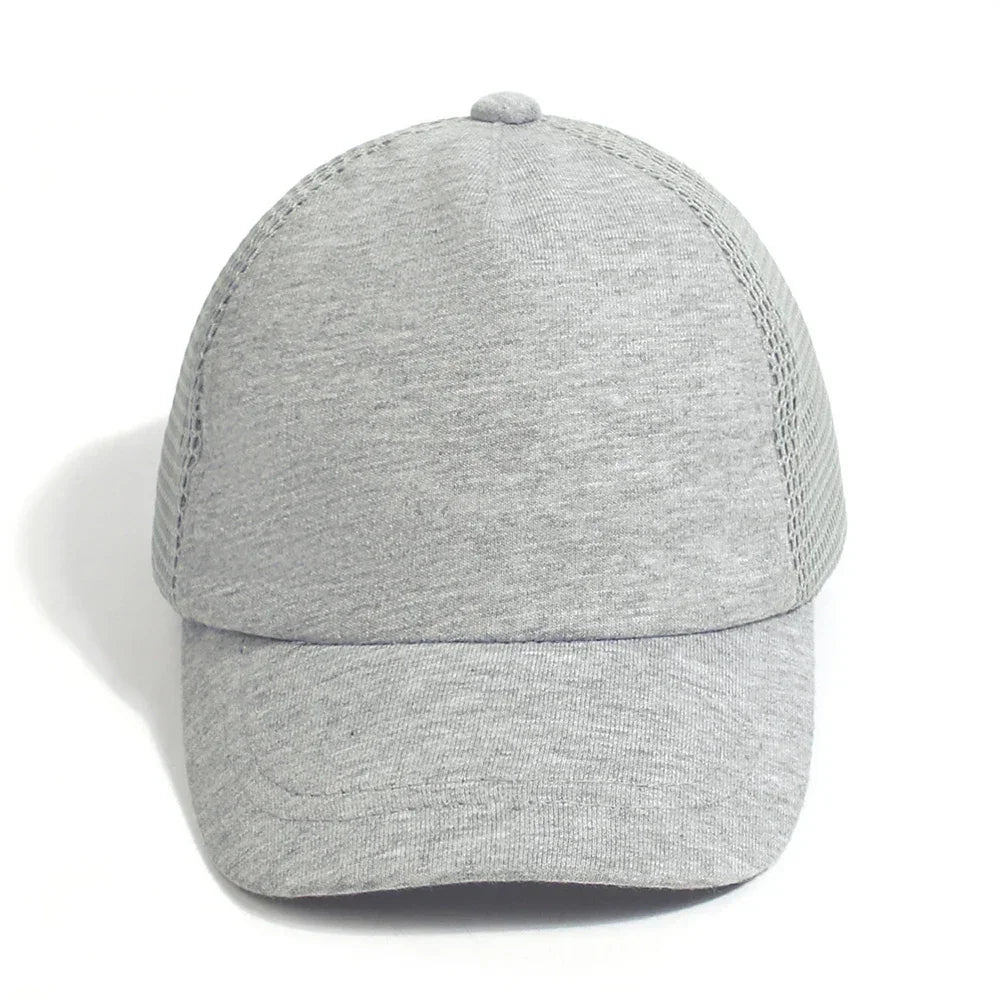 Lovely Kids Trucker Ball Cap Outdoor Leisure Duck Cap Solid Color Curved Brim Sun Hat Baseball Cap 7 colors - Evallys.com