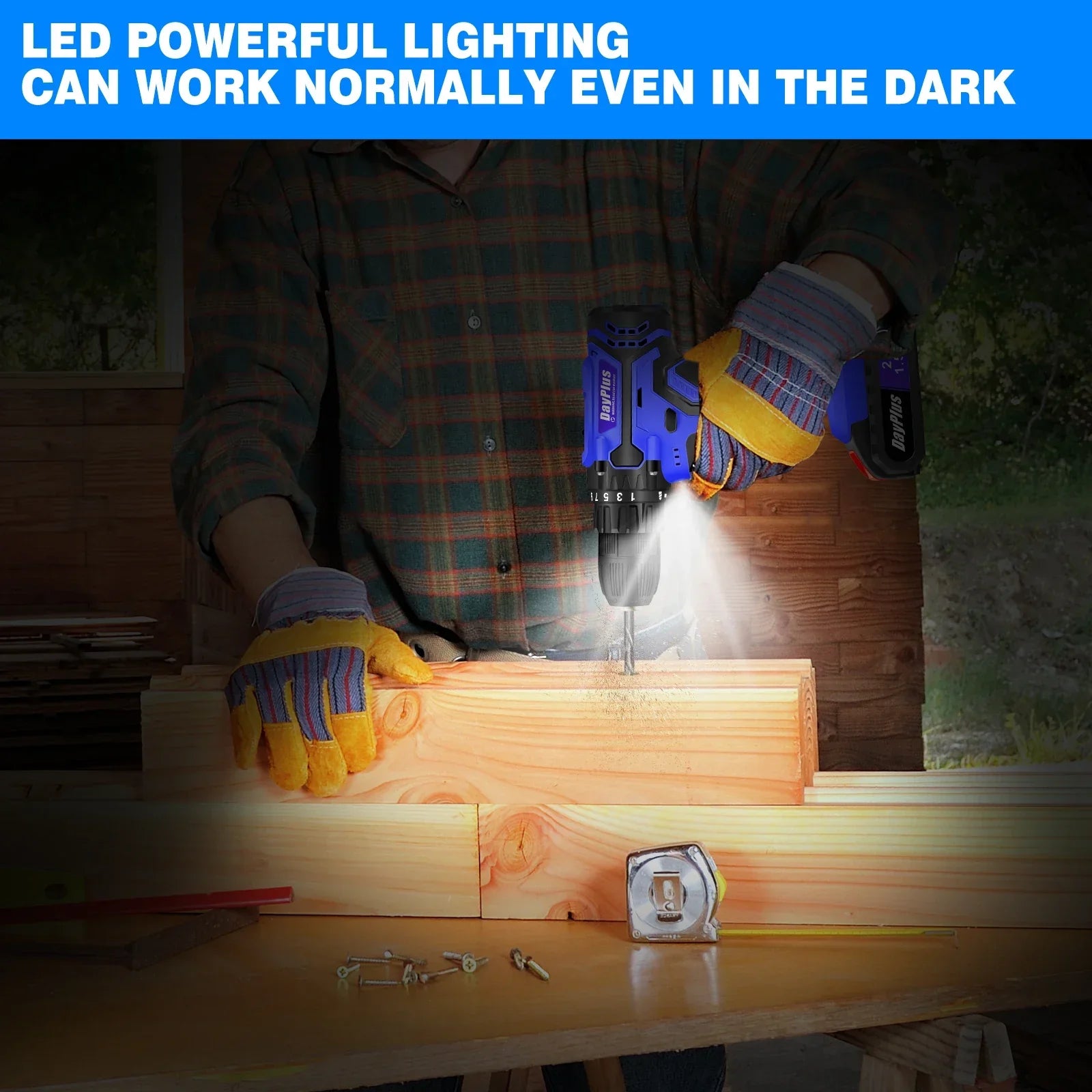 21V Cordless Power Drill,Handheld Screwdriver Drill Set with 25+1 Torque Setting,1.5AH Li-ion Battery&Fast Charger,2-Gear Drill - Evallys.com