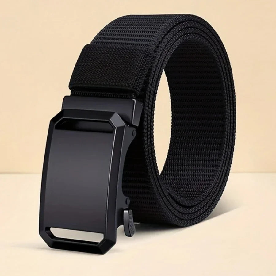 New Automatic Buckle Belt, Canvas Tactical Workwear Casual Outdoor Military Training Pants Belt For Men - Evallys.com
