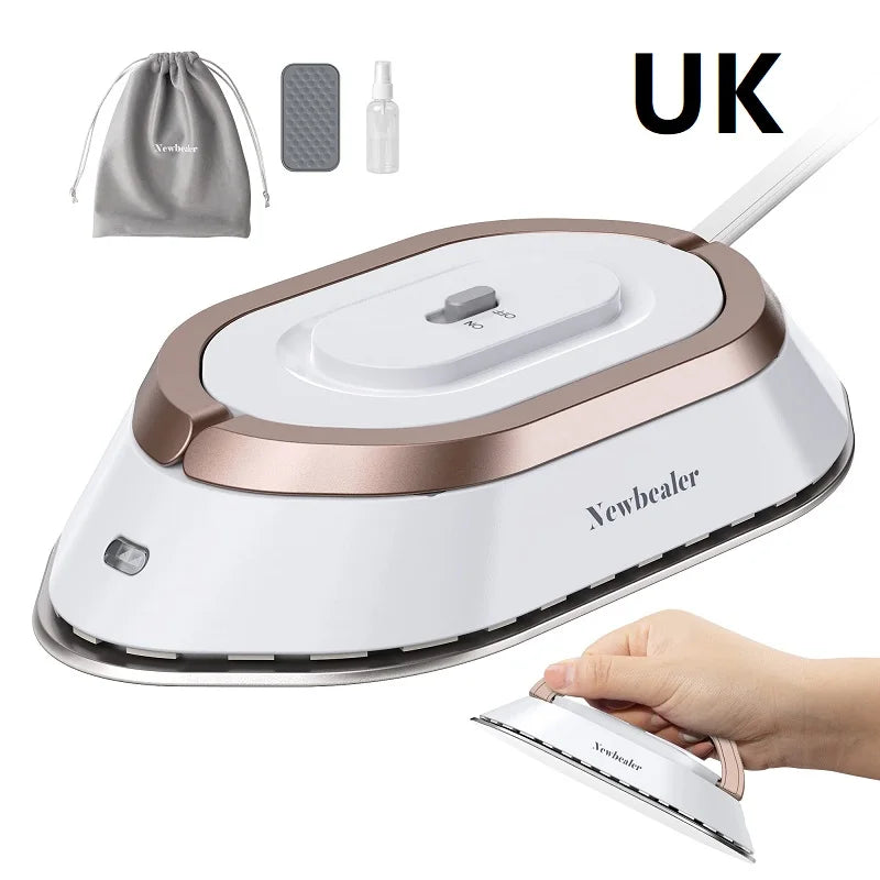 Mini Travel Iron for Clothes Portable Handle Electric Ironing Machine Fast Heating 30s Dry Wet Irons Garment Household Tools