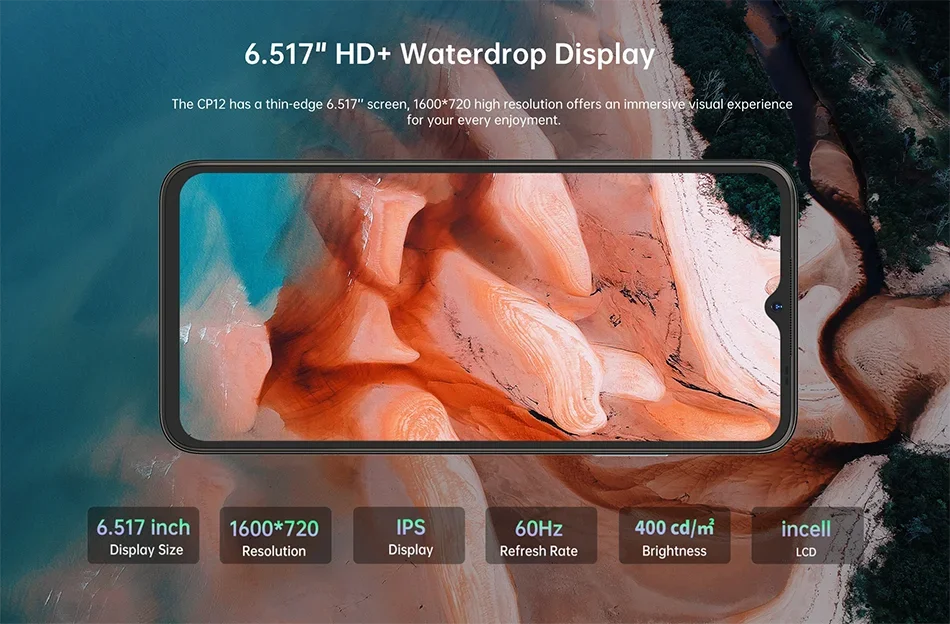 Global Version coolpad CP12 Smartphone 6.517" Waterdrop Display Octa Core Powerful Processor 4500mAh Battery 13MP Main Camera - Evallys.com