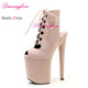 20cm/8Inches Sexy Pole Dance Shoes Women Catwalk Nightclub Strip Gladiator Sandals Lace-up Lady Suede Matte Short Booties