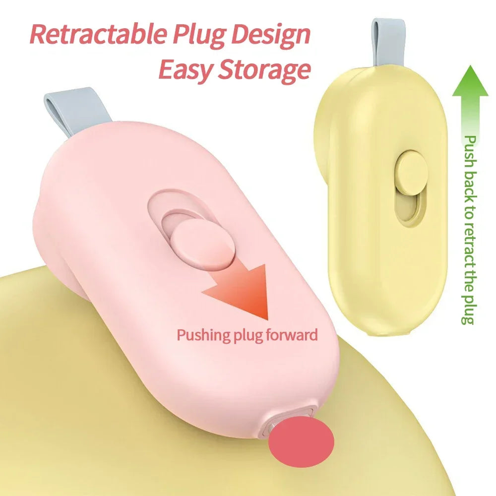 1000mAh Mini Power Bank Portable Mobile Phone Charger Fast Charging Type-C Port Power Bank Keychain for IPhone Samsungs Huaweii - Evallys.com