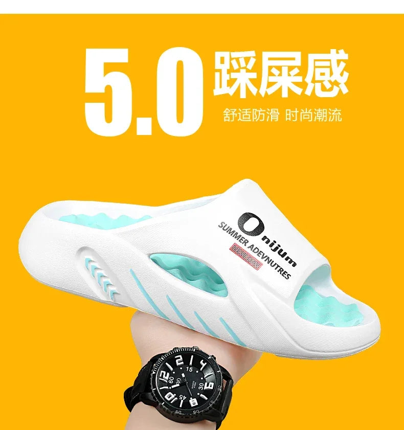 2024 Men’s Massage Slippers – Comfortable EVA Slides for Indoor & Outdoor - Evallys.com